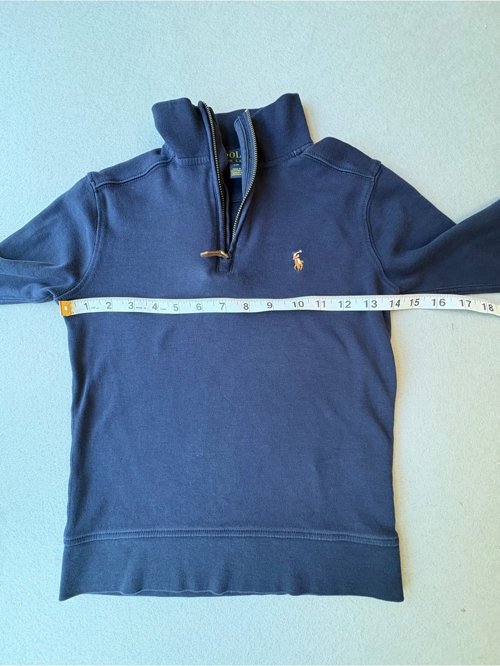 Polo Ralph Lauren Cotton
Interlock Quarter-Zip Pullover
Boys sz 8 preppy - Picture 6 of 8